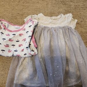 GAP Gray and Pink Kids Dress Set
